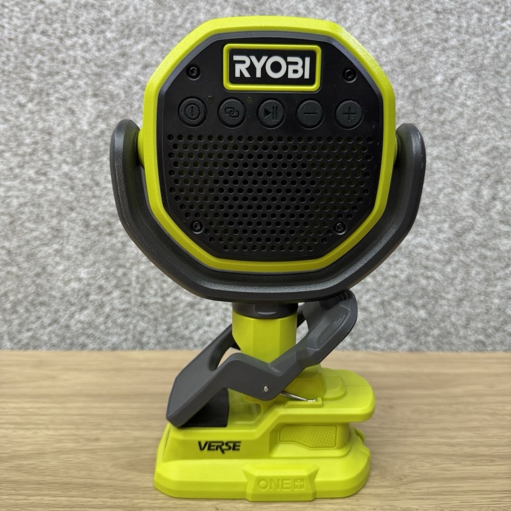 RYOBI ONE+ 18V Cordless VERSE Clamp Speaker (Tool Only) Tested Working